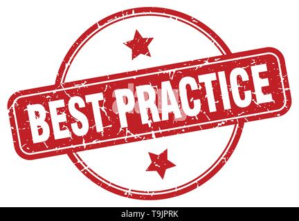 Best practice vintage Runde isolierte Stempel Stock Vektor