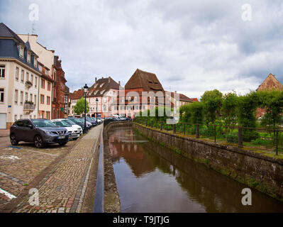 Die berühmten Maison du sel in Wissembourg Stockfoto