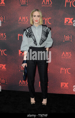 Mai 18, 2019 - Los Angeles, CA, USA - LOS ANGELES - Mai 18: Sarah Paulson an der ''American Horror Story: Apocalyse'' FYC Ereignis am NeueHouse am 18. Mai 2019 in Los Angeles, CA (Credit Bild: © Kay Blake/ZUMA Draht) Stockfoto