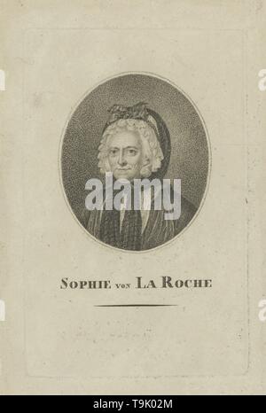 Sophie von La Roche, geb. Gutermann von Gutershofen (1730-1807). Museum: private Sammlung. Autor: anonym. Stockfoto