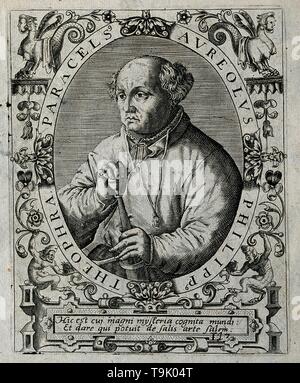 Philippus Aureolus Theophrastus Bombastus von Hohenheim (Paracelsus). Museum: private Sammlung. Autor: THEODOR DE BRY. Stockfoto