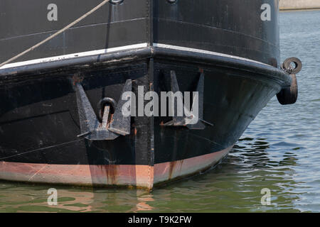 Doppel Slip Ring Anker links und rechts von einer Boa Stockfoto