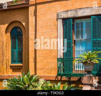 Orange Stone Townhouse Stockfoto