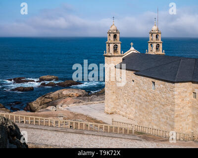 Basilika Virxe Da Barca/Virgen de la Barca in Muxi, Tod Küste, La Coruna, Galicien, Spanien Stockfoto