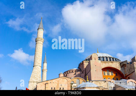 Berühmte byzantinische Kirche Hagia Sophia, Istanbul, Türkei, 11.01.2019 Stockfoto