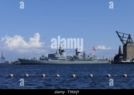 Kopenhagen, Dänemark - 26 August, 2018: Blick auf die hdms Peder Skram (F352) Stockfoto