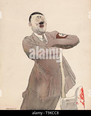 Adolf Hitler. Museum: private Sammlung. Autor: kukryniksy (Art-Gruppe). Stockfoto