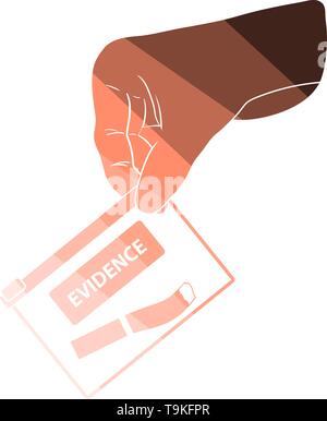 Hand Beweise Pocket Symbol. Flachen Farbe Leiter Design. Vector Illustration. Stock Vektor