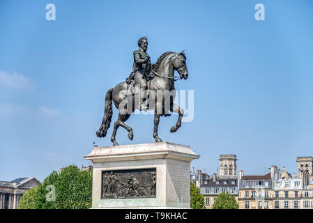 Statue von Heinrich IV. von Pont Neuf - Paris, Frankreich Stockfoto