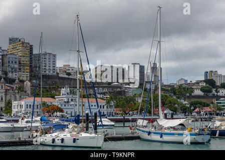 Salvador, Brasilien - 3. Februar 2019: Der Hafen von Salvador Bahia in Brasilien Stockfoto