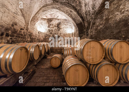 Keller von Badia a Passignano (Antinori), Barberino, Toskana, Italien Stockfoto