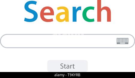 Suche bar Vektor element Design von Suchfeldern ui-Vorlage auf weißem Hintergrund Stock Vektor