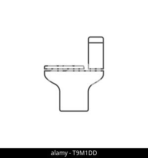 Toilette, Wc, wc-Symbol. Vector Illustration, flache Bauform. Stock Vektor