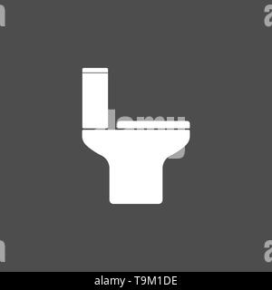 Toilette, Wc, wc-Symbol. Vector Illustration, flache Bauform. Stock Vektor