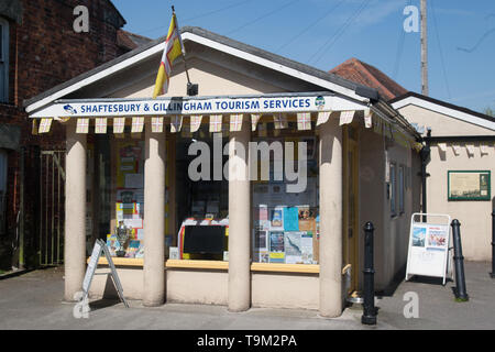 High Street Shaftesbury Stadtzentrum Stockfoto