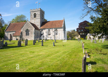 Die Kirche St. Maria, der Jungfrau, Dinton, Wiltshire, stammt aus dem 13. Viel von der aktuellen Gebäude besteht aus dem 14. und 15. Jahrhundert war es Reno Stockfoto