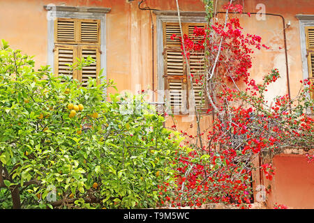 Traditionelle alte Haus in der Stadt Nafplio Argolis Griechenland Stockfoto