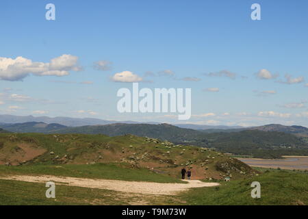 UK Ulverston, Cumbria. Panoramablick von hoad Hill Ulverston, Furness Halbinsel. Stockfoto