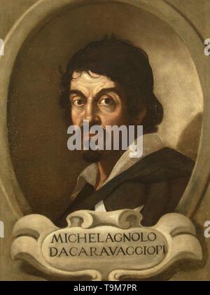 Portrait von Michelangelo Merisi da Caravaggio. Museum: Accademia di San Luca. Autor: anonym. Stockfoto