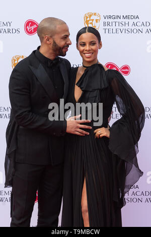 London, Großbritannien. 12. Mai 2019. Marvin Humes und Rochelle Humes nehmen an der Virgin Media British Academy Television Awards Zeremonie an der Royal Festival Hall. Credit: Wiktor Szymanowicz/Alamy leben Nachrichten Stockfoto