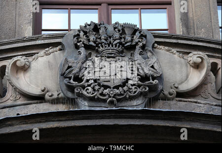 Wappen auf die clam-gallas Palast in Prag Stockfoto