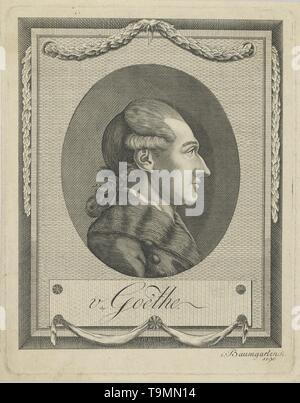 Porträt des Autors Johann Wolfgang von Goethe (1749-1832). Museum: private Sammlung. Autor: anonym. Stockfoto