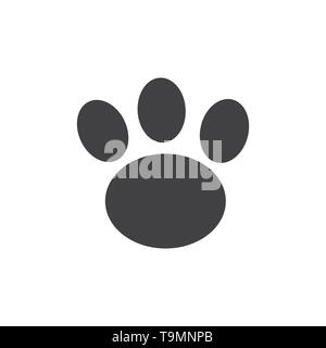 Tier en Hund s Pfotenabdruck. Symbol. Vector Illustration. Stock Vektor