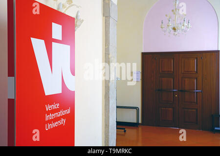 Venedig, Italien-11 Apr 2019 - Blick auf Venice International University, ein Konsortium von italienischen und internationalen Universitäten, befindet sich auf der Insel Stockfoto