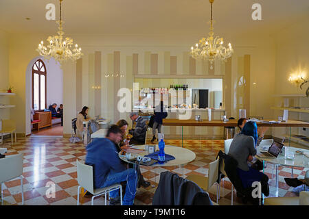 Venedig, Italien-11 Apr 2019 - Blick auf Venice International University, ein Konsortium von italienischen und internationalen Universitäten, befindet sich auf der Insel Stockfoto