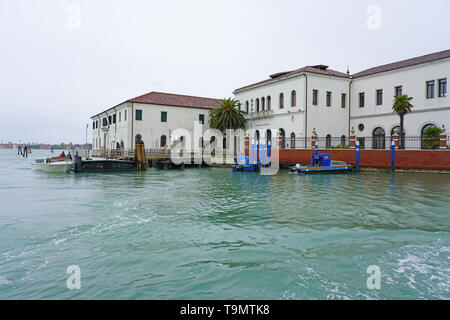 Venedig, Italien-11 Apr 2019 - Blick auf Venice International University, ein Konsortium von italienischen und internationalen Universitäten, befindet sich auf der Insel Stockfoto