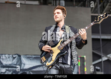 Mai 19, 2019 - Columbus, Ohio, USA - JED ELLIOTT Der Streben, während die Sonic Temple Music Festival an der MAPFRE Stadion in Columbus, Ohio (Credit Bild: © Daniel DeSlover/ZUMA Draht) Stockfoto