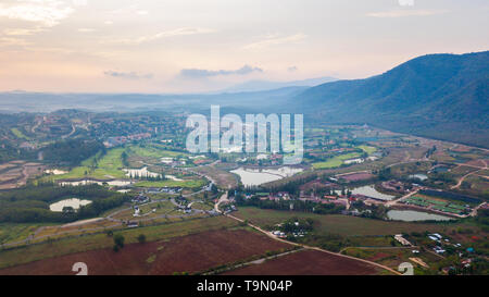 Antenne der Flächennutzung im Khao Yai Nationalpark, Pak Chong, Nakhon Ratchasima THAILAND Stockfoto