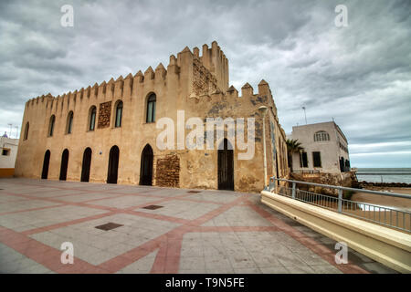 Die Chipiona Castle ist eine alte Festung, in der Gemeinde von Chipiona, in der Provinz Cadiz, Spanien. Stockfoto