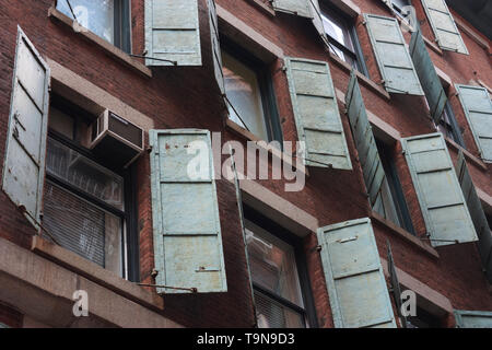Rollläden in Downtown Manhattan, New York City, USA Stockfoto