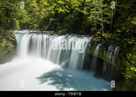 Geist fällt in der Columbia River Gorge auf der Nordseite in Washington. Bevor die Waldbrände im Jahr 2017 geschlossen, um das gesamte Gebiet für über ein Jahr. Stockfoto
