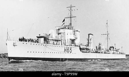 Royal Navy Beagle Zerstörer HMS Boadicea 1930 Stockfoto