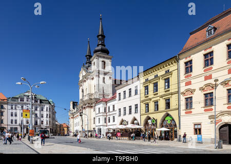 Kostel sv. Z Ignáce Loyoly, Masarykovo náměstí, Jihlava, Vysočina, Česká republika/Masaryk-platz, Stadt Jihlava, Region Liberec, Tschechische Republik, Eu Stockfoto