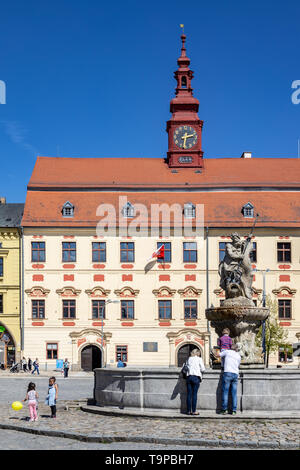 Radnice eine magistrát, Masarykovo náměstí, Jihlava, Vysočina, Česká republika/Masaryk-platz, Stadt Jihlava, Region Liberec, Tschechische Republik, Europa Stockfoto