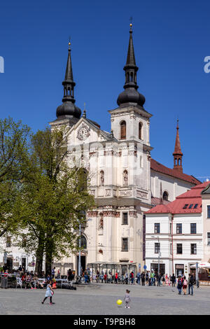 Kostel sv. Z Ignáce Loyoly, Masarykovo náměstí, Jihlava, Vysočina, Česká republika/Masaryk-platz, Stadt Jihlava, Region Liberec, Tschechische Republik, Eu Stockfoto