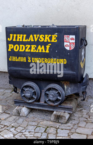 Eine katakomby Jihlavské podzemí, Masarykovo náměstí, Jihlava, Vysočina, Česká republika/Katakomben, Masaryk-platz, Stadt Jihlava, Südböhmen, Czec Stockfoto