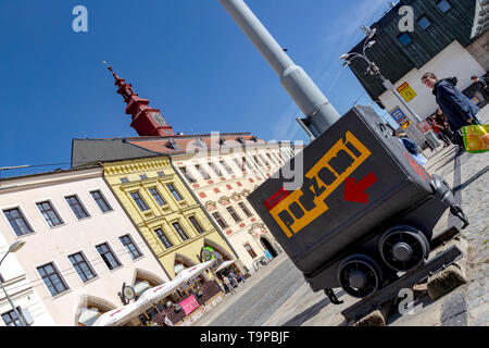 Eine katakomby Jihlavské podzemí, Masarykovo náměstí, Jihlava, Vysočina, Česká republika/Katakomben, Masaryk-platz, Stadt Jihlava, Südböhmen, Czec Stockfoto