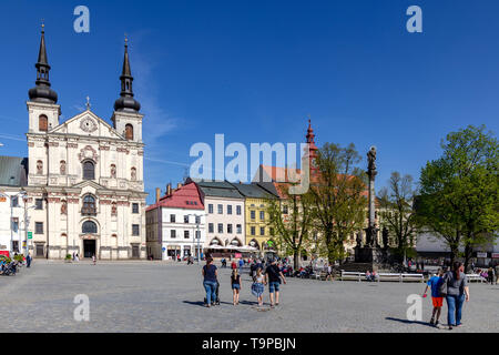 Kostel sv. Z Ignáce Loyoly, Masarykovo náměstí, Jihlava, Vysočina, Česká republika/Masaryk-platz, Stadt Jihlava, Region Liberec, Tschechische Republik, Eu Stockfoto