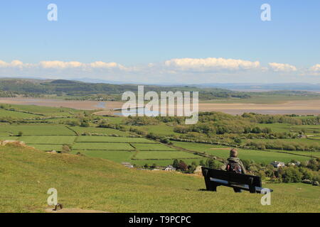 UK Ulverston, Cumbria. Panoramablick von hoad Hill Ulverston, Furness Halbinsel. Stockfoto