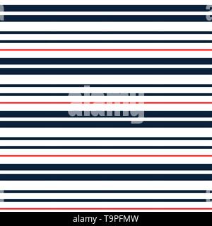 Stripe nahtlose Muster mit Cyan, roten und weißen horizontalen Streifen. vector Hintergrund. Farbenfrohen Pastelltönen Hintergrund Stock Vektor