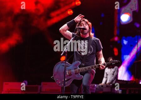 Mai 19, 2019 - Columbus, Ohio, USA - Foo Fighters während der Sonic Temple Music Festival an der MAPFRE Stadion in Columbus, Ohio (Credit Bild: © Daniel DeSlover/ZUMA Draht) Stockfoto