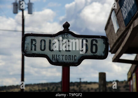 Alte Vintage Zeichen der Route 66 Stockfoto