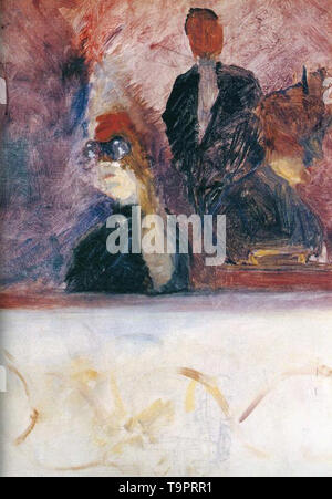 Henri de Toulouse-Lautrec-Theater, mit vergoldeten Maske 1893 Stockfoto