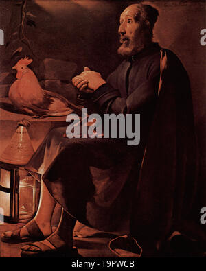 Georges de La Tour - Tränen der hl. Petrus auch als Buße St. Peter 1645 Stockfoto