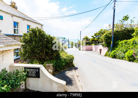 Hope Cove, Devon, UK, England, Hope Cove Devon Devon Devon Straße, Straßen, schmale Straße, schmale Straßen, Hope Cove Devon, Dorf, Dörfer, Ort, Stockfoto