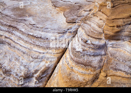 Strand Texturen, El Confital Strand am Rande von Las Palmas de Gran Canaria Stockfoto